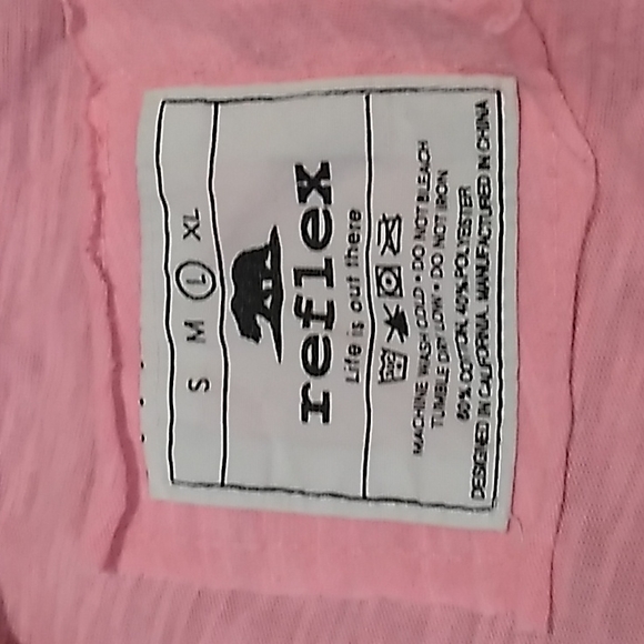 Reflex Women's Pink & White love tshirt size large. - Picture 4 of 4